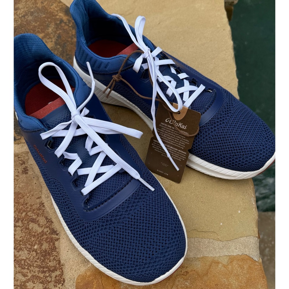 Olukai Island Hopper Sneakers Blue Mesh NWT Men's Size 10